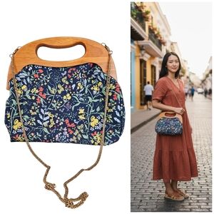 Pencil & Paper Co. × Neely & Chloe The Bermuda Bag Crossbody Chain Floral Bag